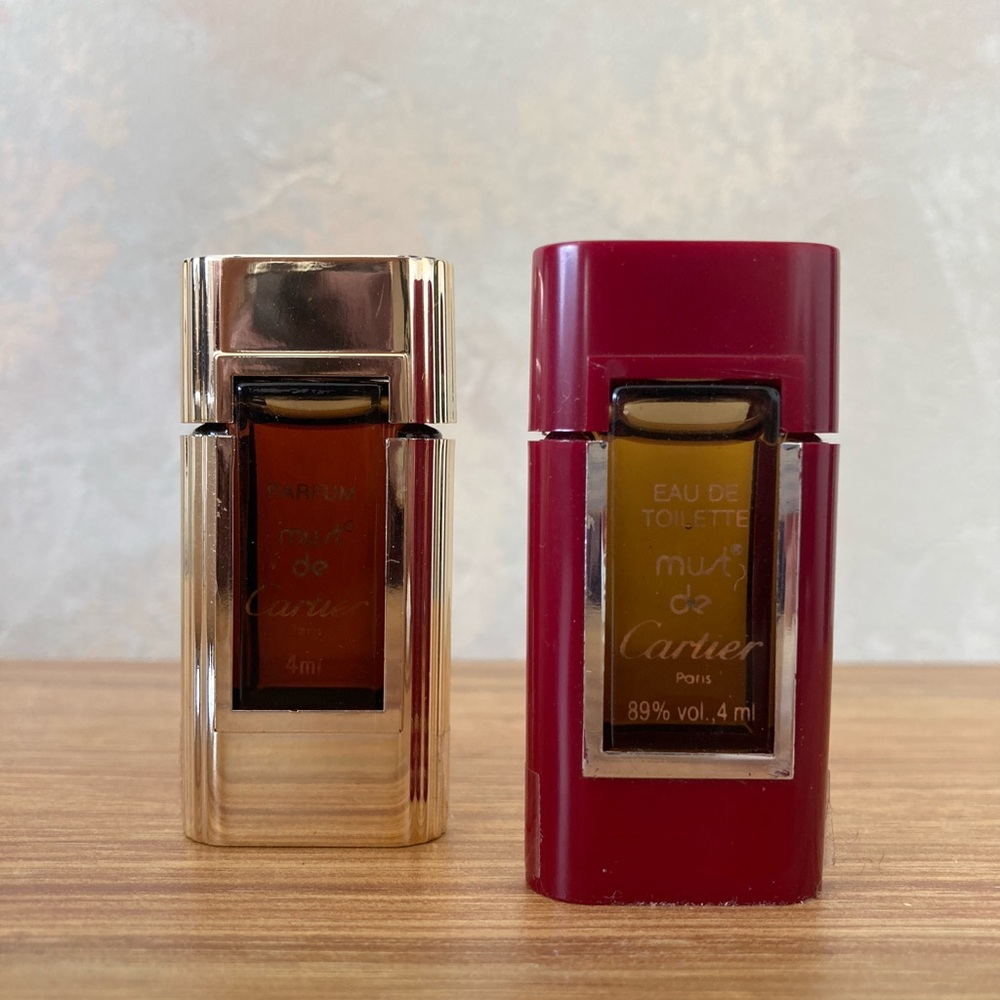 Vintage Cartier Must de Cartier Red and Gold Fragrance Set